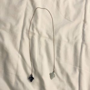 Necklace with leaves on end